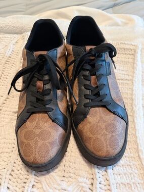 Coach Signature Canvas Low Top Sneakers Men’s Size 9.5 Brown/Black